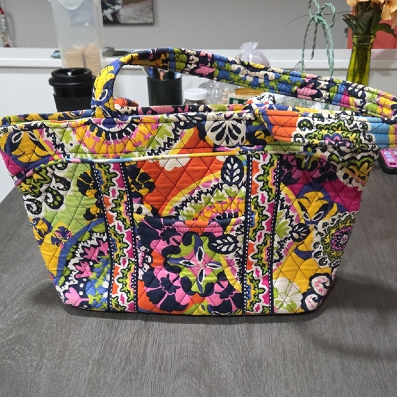 Vera Bradley Handbags - Veta Bradley Vibrant Patterned Tote Bag